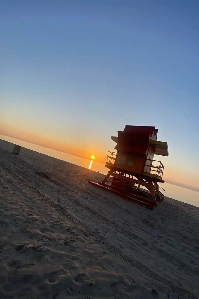Miami Grand Prix 2023 classic beach watchtowers on my beach run
